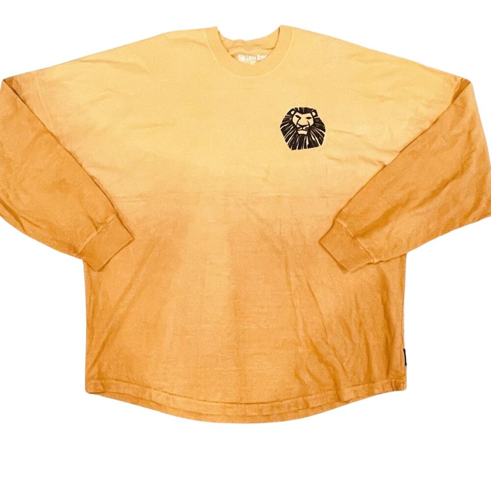 Disney Lion King Spirit Jersey Adult L Sunrise Orange Yellow Ombre Long Sleeve
